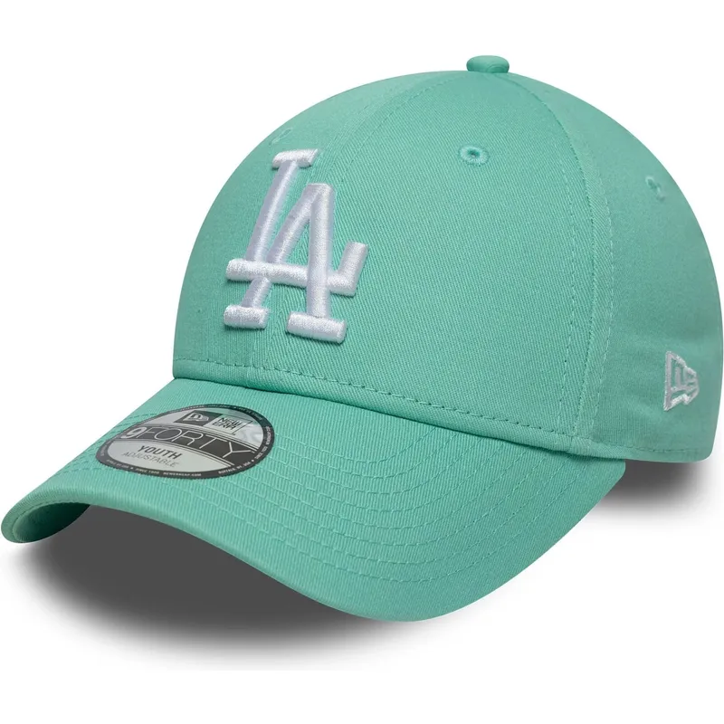 bone-curvo-verde-ajustavel-para-crianca-9forty-league-essential-da-los-angeles-dodgers-mlb-da-new-era
