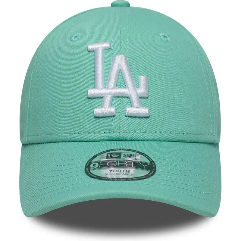 bone-curvo-verde-ajustavel-para-crianca-9forty-league-essential-da-los-angeles-dodgers-mlb-da-new-era