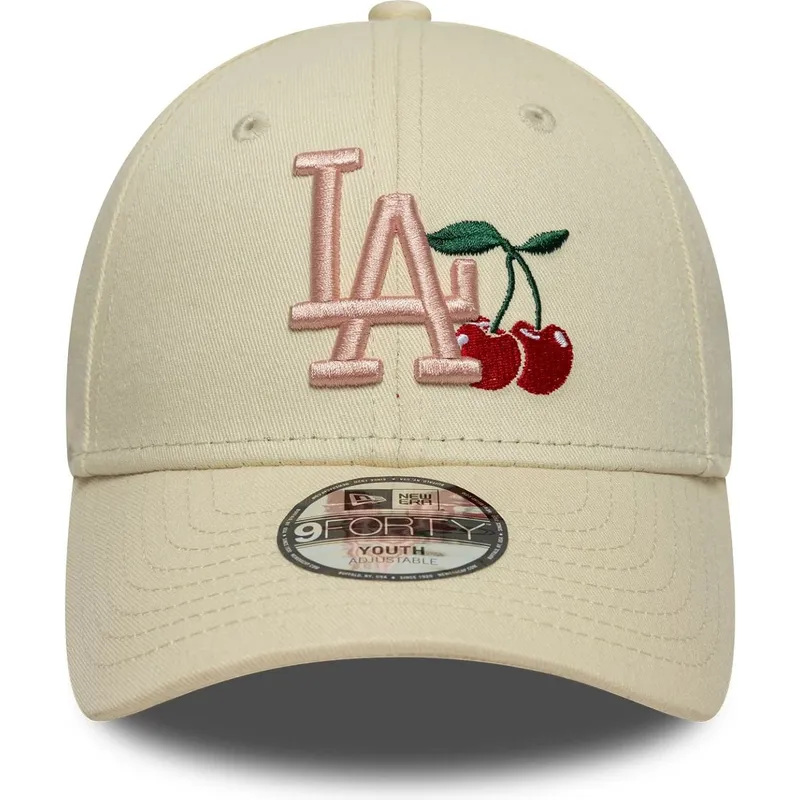 bone-curvo-bege-ajustavel-para-crianca-9forty-fruit-icon-da-new-york-yankees-mlb-da-new-era