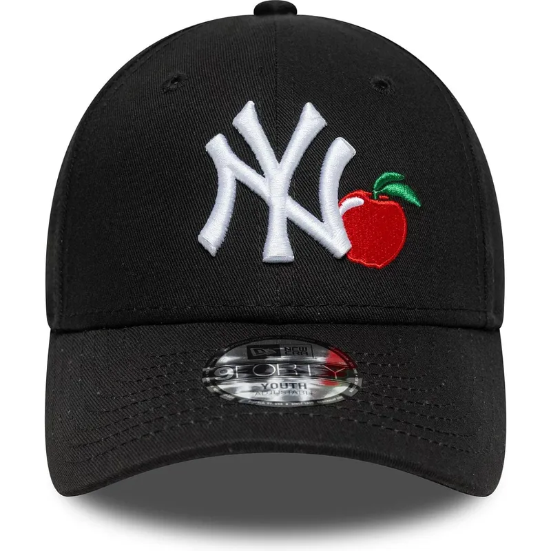 bone-curvo-preto-ajustavel-para-crianca-9forty-fruit-icon-da-new-york-yankees-mlb-da-new-era