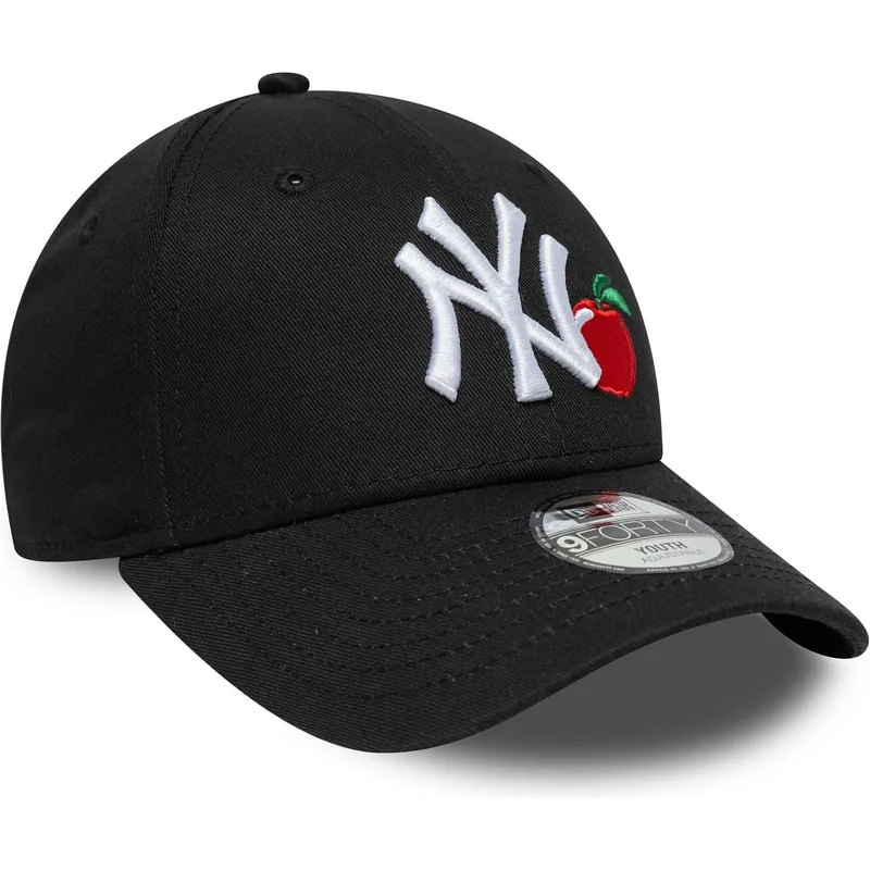 bone-curvo-preto-ajustavel-para-crianca-9forty-fruit-icon-da-new-york-yankees-mlb-da-new-era