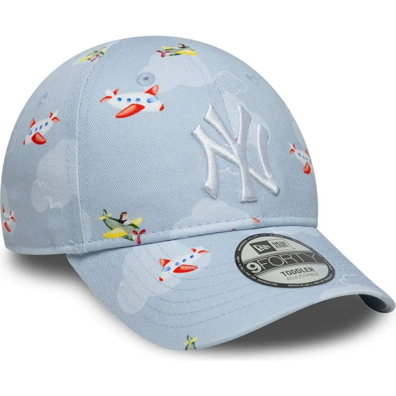 bone-curvo-azul-claro-ajustavel-para-crianca-pequeno-9forty-plane-all-over-print-da-new-york-yankees-mlb-da-new-era