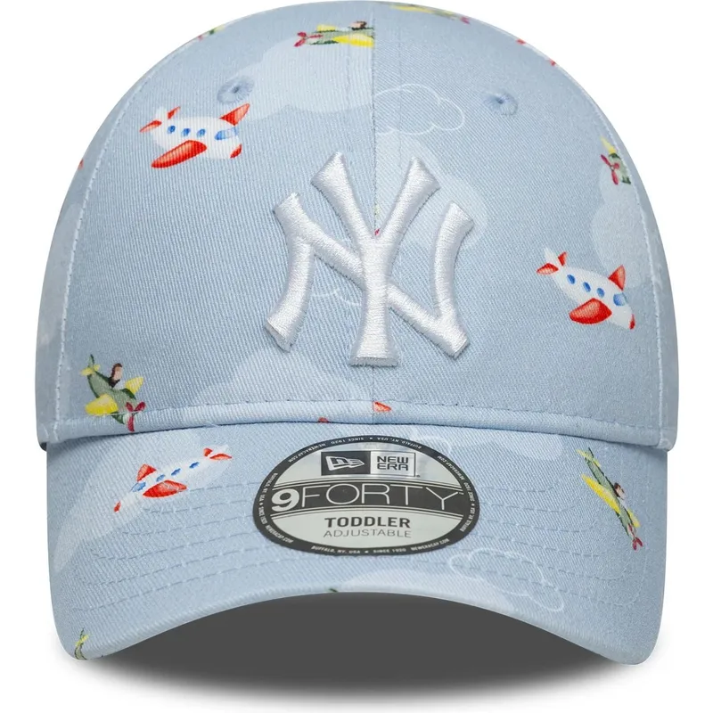 bone-curvo-azul-claro-ajustavel-para-crianca-pequeno-9forty-plane-all-over-print-da-new-york-yankees-mlb-da-new-era