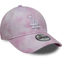 bone-curvo-rosa-ajustavel-para-crianca-9twenty-tie-dye-da-los-angeles-dodgers-mlb-da-new-era