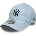 bone-curvo-azul-ajustavel-para-crianca-9twenty-tie-dye-da-new-york-yankees-mlb-da-new-era