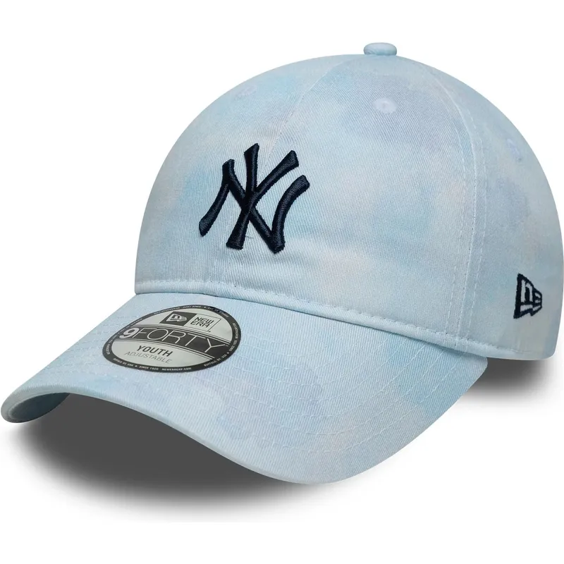 bone-curvo-azul-ajustavel-para-crianca-9twenty-tie-dye-da-new-york-yankees-mlb-da-new-era