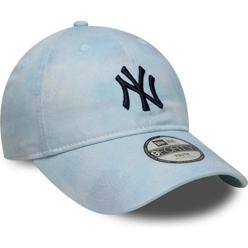 bone-curvo-azul-ajustavel-para-crianca-9twenty-tie-dye-da-new-york-yankees-mlb-da-new-era