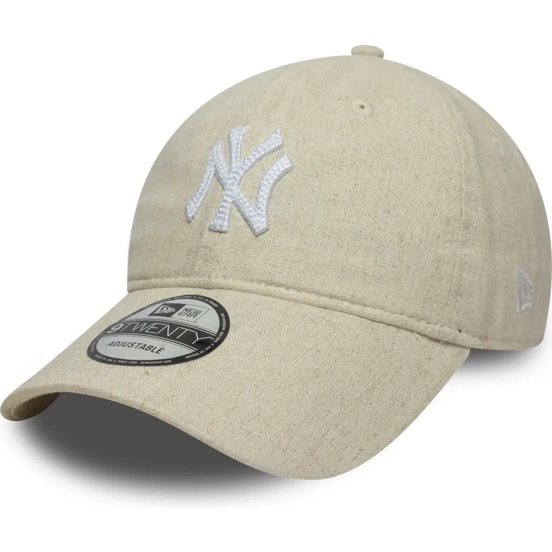 bone-curvo-bege-ajustavel-9twenty-linen-da-new-york-yankees-mlb-da-new-era