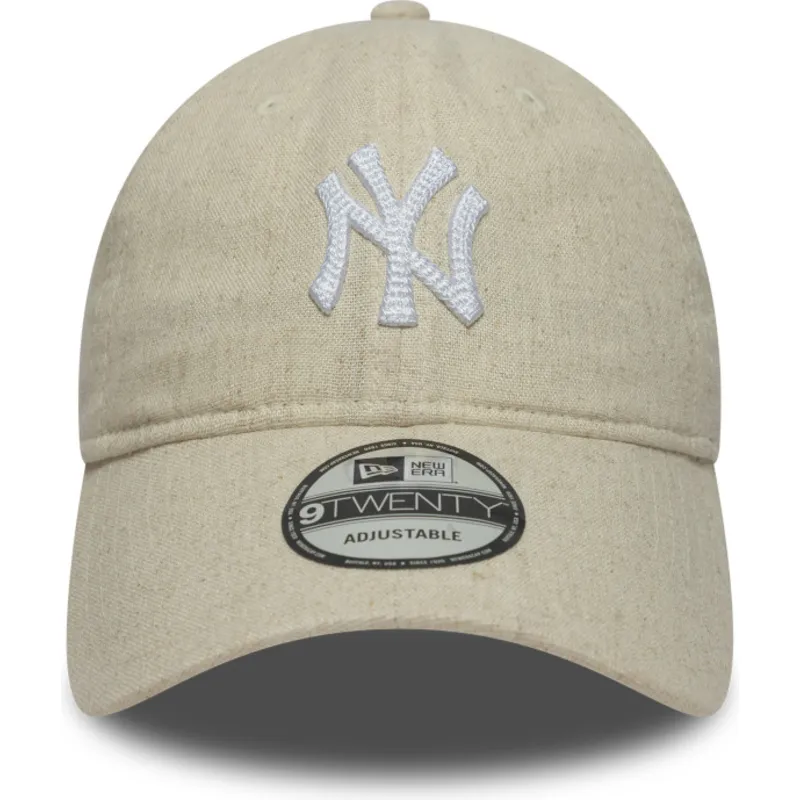 bone-curvo-bege-ajustavel-9twenty-linen-da-new-york-yankees-mlb-da-new-era