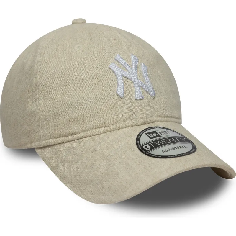 bone-curvo-bege-ajustavel-9twenty-linen-da-new-york-yankees-mlb-da-new-era