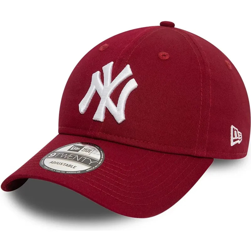 bone-curvo-vermelho-escuro-ajustavel-9twenty-league-essential-da-new-york-yankees-mlb-da-new-era