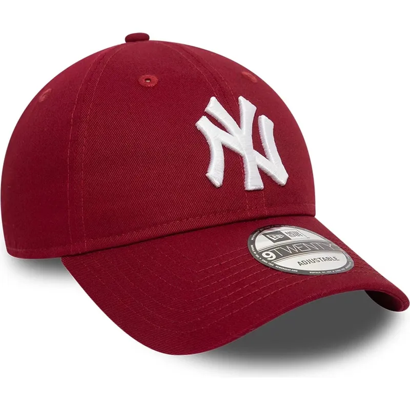 bone-curvo-vermelho-escuro-ajustavel-9twenty-league-essential-da-new-york-yankees-mlb-da-new-era