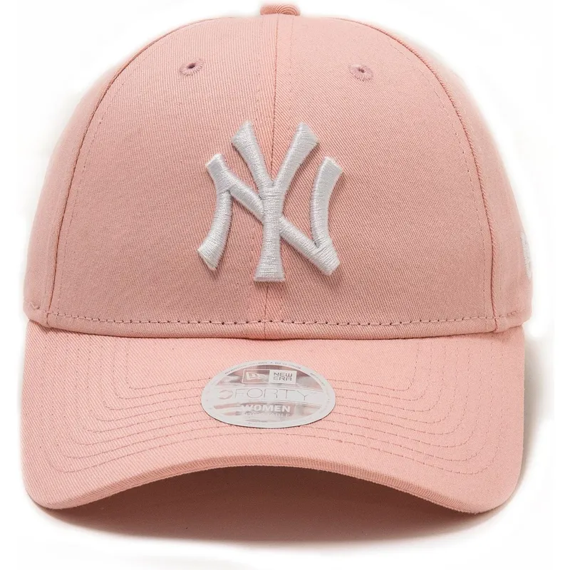 bone-curvo-rosa-ajustavel-9forty-league-essential-da-new-york-yankees-mlb-da-new-era