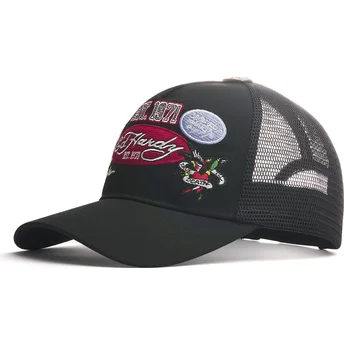 Boné trucker preto Est 1971 Varsity da Ed Hardy