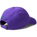 bone-curvo-violeta-ajustavel-com-logo-verde-cotton-chino-classic-sport-da-polo-ralph-lauren