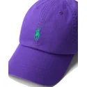 bone-curvo-violeta-ajustavel-com-logo-verde-cotton-chino-classic-sport-da-polo-ralph-lauren