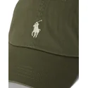 bone-curvo-verde-ajustavel-com-logo-bege-cotton-chino-classic-sport-da-polo-ralph-lauren
