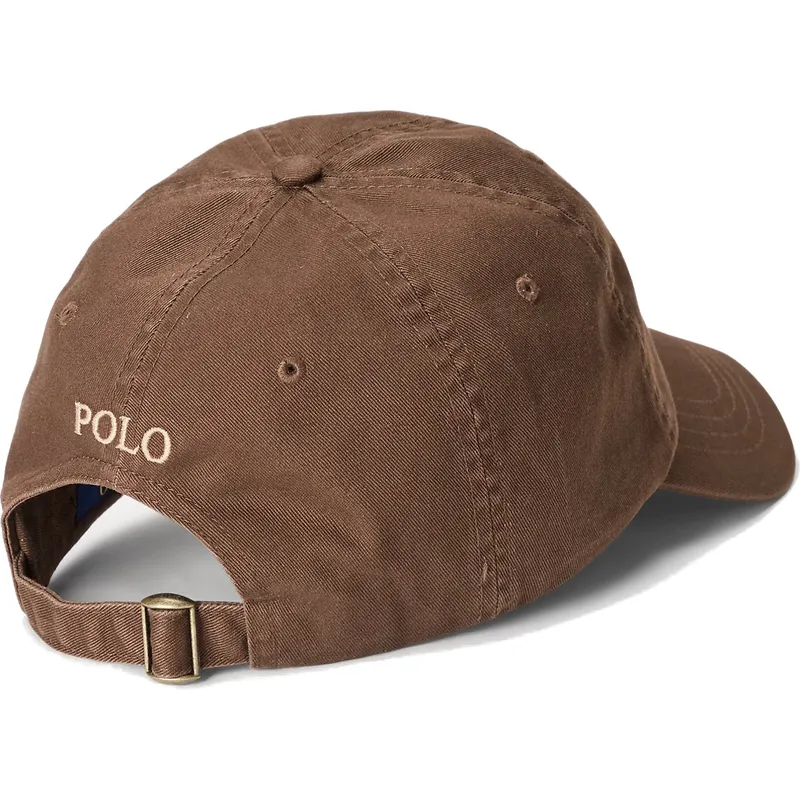bone-curvo-castanho-escuro-ajustavel-cotton-chino-classic-sport-da-polo-ralph-lauren