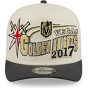 bone-curvo-bege-e-preto-snapback-9fifty-a-frame-classic-da-vegas-golden-knights-nhl-da-new-era