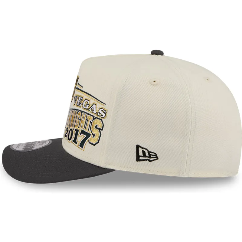 bone-curvo-bege-e-preto-snapback-9fifty-a-frame-classic-da-vegas-golden-knights-nhl-da-new-era