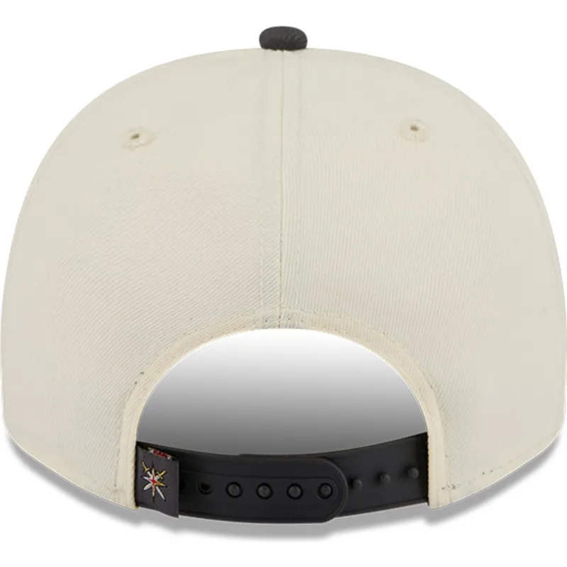 bone-curvo-bege-e-preto-snapback-9fifty-a-frame-classic-da-vegas-golden-knights-nhl-da-new-era