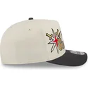 bone-curvo-bege-e-preto-snapback-9fifty-a-frame-classic-da-vegas-golden-knights-nhl-da-new-era