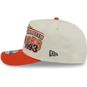 bone-curvo-bege-e-laranja-snapback-9fifty-a-frame-classic-da-anaheim-ducks-nhl-da-new-era