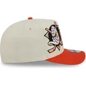 bone-curvo-bege-e-laranja-snapback-9fifty-a-frame-classic-da-anaheim-ducks-nhl-da-new-era