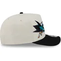 bone-curvo-bege-e-preto-snapback-9fifty-a-frame-classic-da-san-jose-sharks-nhl-da-new-era