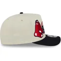 bone-curvo-bege-e-preto-snapback-9fifty-a-frame-classic-da-boston-red-sox-mlb-da-new-era