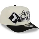 bone-curvo-bege-e-preto-snapback-9fifty-a-frame-classic-da-chicago-white-sox-mlb-da-new-era