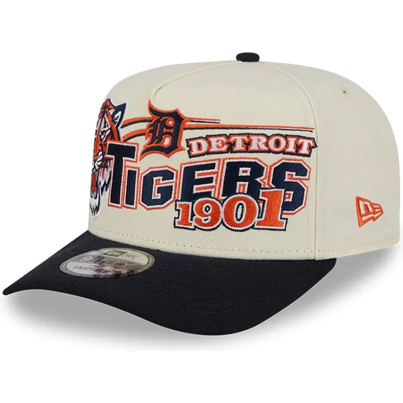 bone-curvo-bege-e-azul-marinho-snapback-9fifty-a-frame-classic-da-detroit-tigers-mlb-da-new-era