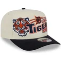 bone-curvo-bege-e-azul-marinho-snapback-9fifty-a-frame-classic-da-detroit-tigers-mlb-da-new-era
