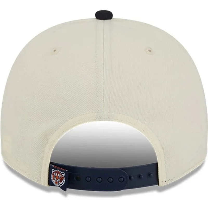 bone-curvo-bege-e-azul-marinho-snapback-9fifty-a-frame-classic-da-detroit-tigers-mlb-da-new-era