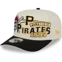bone-curvo-bege-e-preto-snapback-9fifty-a-frame-classic-da-pittsburgh-pirates-mlb-da-new-era