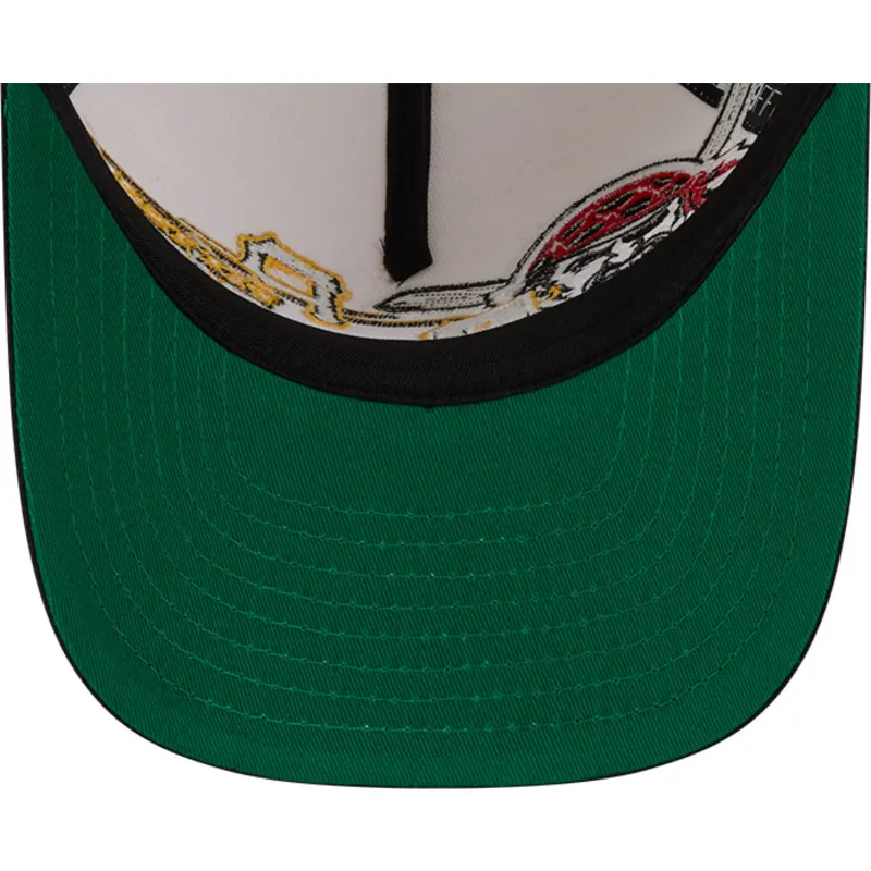 bone-curvo-bege-e-preto-snapback-9fifty-a-frame-classic-da-pittsburgh-pirates-mlb-da-new-era