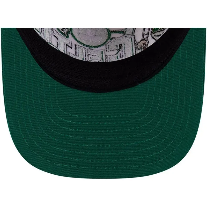 bone-curvo-bege-e-verde-snapback-9fifty-a-frame-classic-da-boston-celtics-nba-da-new-era