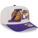 bone-curvo-bege-e-violeta-snapback-9fifty-a-frame-classic-da-los-angeles-lakers-nba-da-new-era