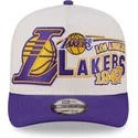 bone-curvo-bege-e-violeta-snapback-9fifty-a-frame-classic-da-los-angeles-lakers-nba-da-new-era