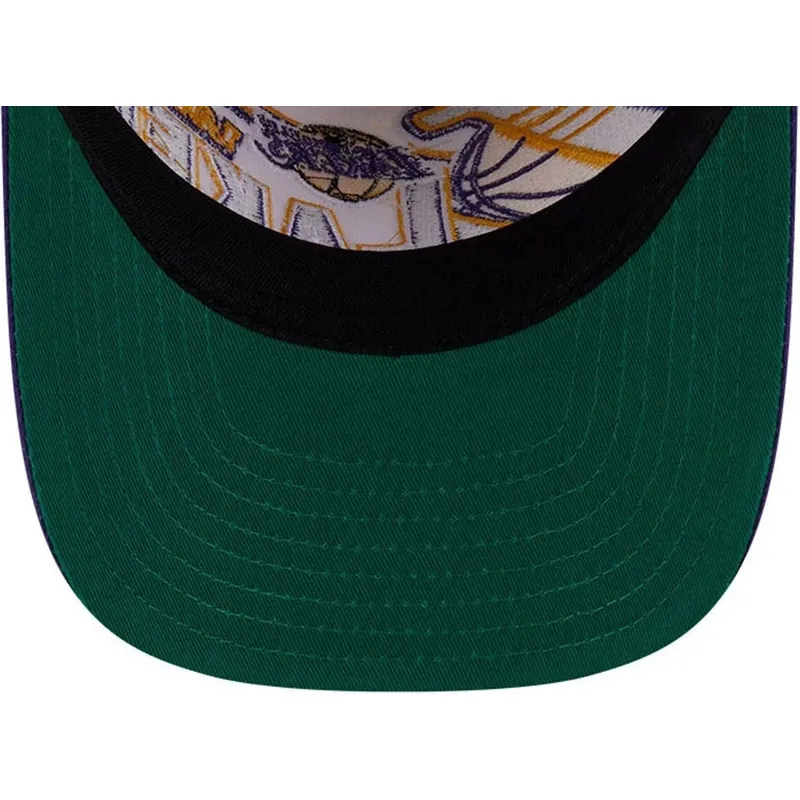 bone-curvo-bege-e-violeta-snapback-9fifty-a-frame-classic-da-los-angeles-lakers-nba-da-new-era