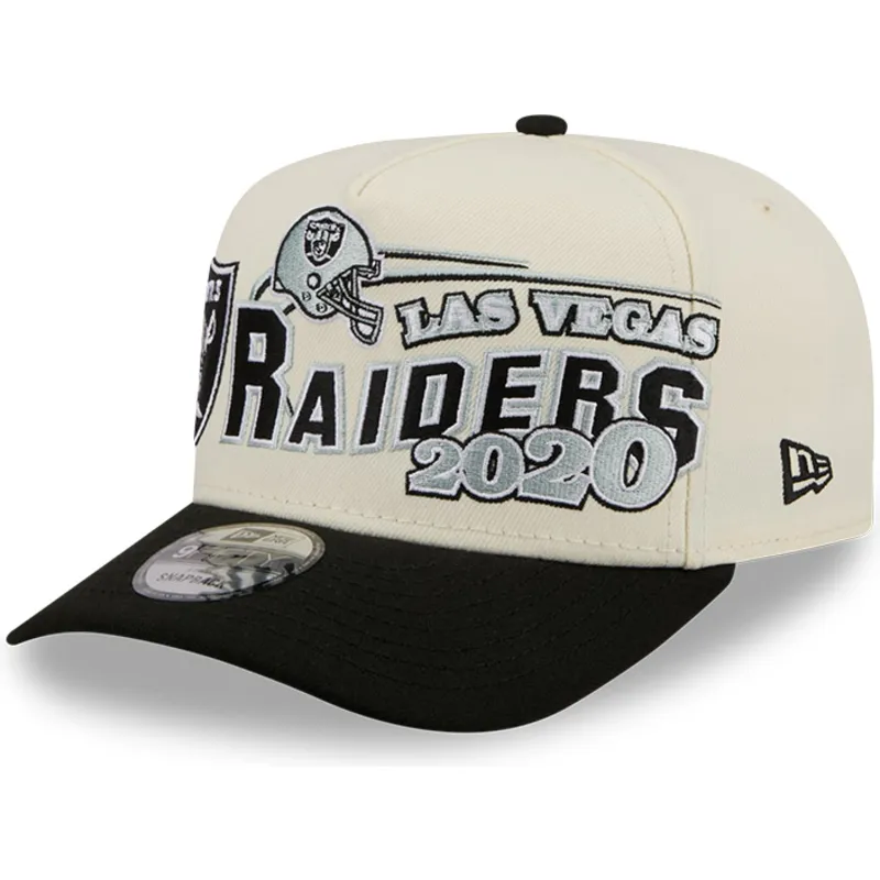 bone-curvo-bege-e-preto-snapback-9fifty-a-frame-classic-da-las-vegas-raiders-nfl-da-new-era