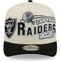 bone-curvo-bege-e-preto-snapback-9fifty-a-frame-classic-da-las-vegas-raiders-nfl-da-new-era