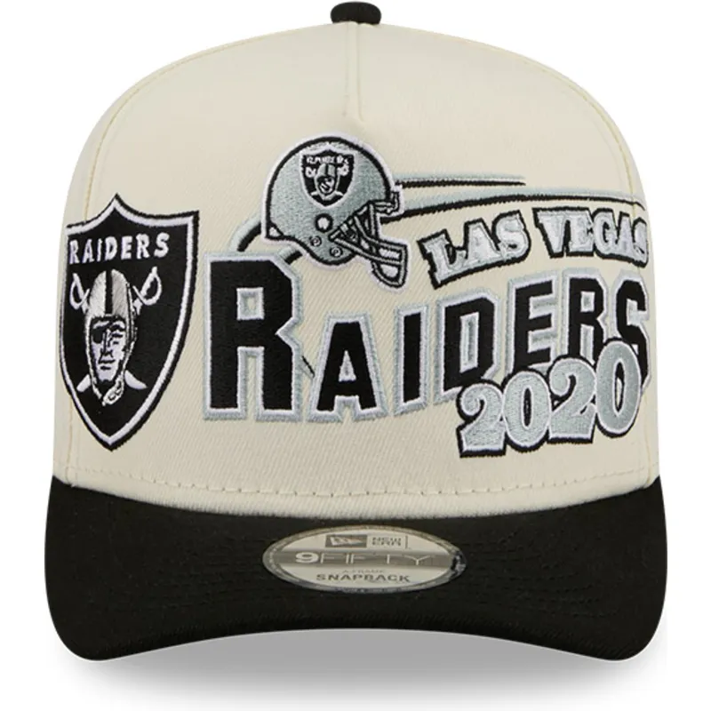 bone-curvo-bege-e-preto-snapback-9fifty-a-frame-classic-da-las-vegas-raiders-nfl-da-new-era
