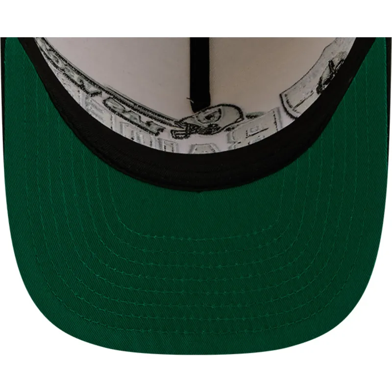 bone-curvo-bege-e-preto-snapback-9fifty-a-frame-classic-da-las-vegas-raiders-nfl-da-new-era