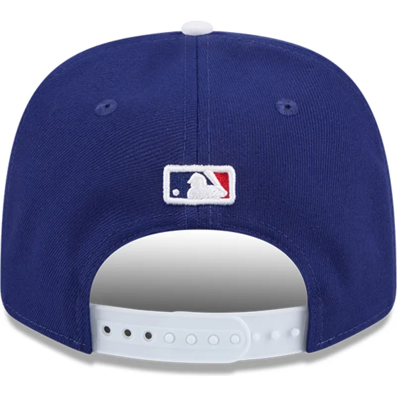 bone-curvo-azul-e-branco-snapback-9seventy-stretch-snap-flower-da-los-angeles-dodgers-mlb-da-new-era