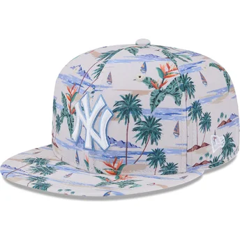 Boné plano multicolor snapback 9FIFTY Print da New York Yankees MLB da New Era