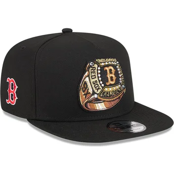 Boné plano preto snapback 9FIFTY A Frame Ring da Boston Red Sox MLB da New Era