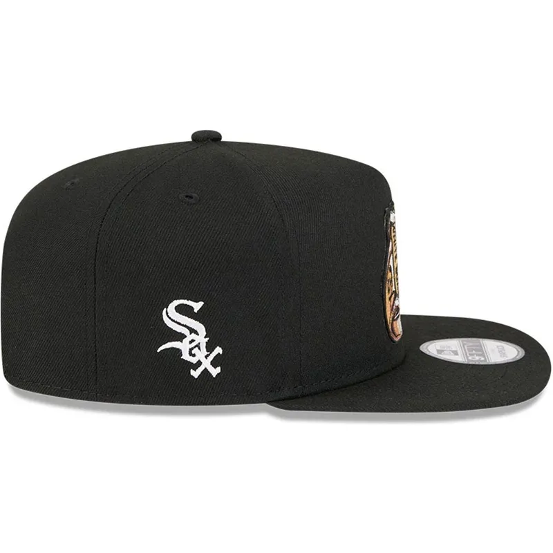 bone-plano-preto-snapback-9fifty-a-frame-ring-da-chicago-white-sox-mlb-da-new-era