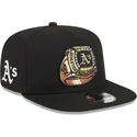 bone-plano-preto-snapback-9fifty-a-frame-ring-da-oakland-athletics-mlb-da-new-era