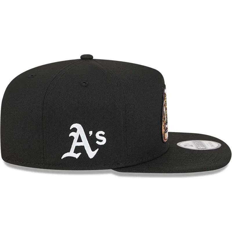 bone-plano-preto-snapback-9fifty-a-frame-ring-da-oakland-athletics-mlb-da-new-era